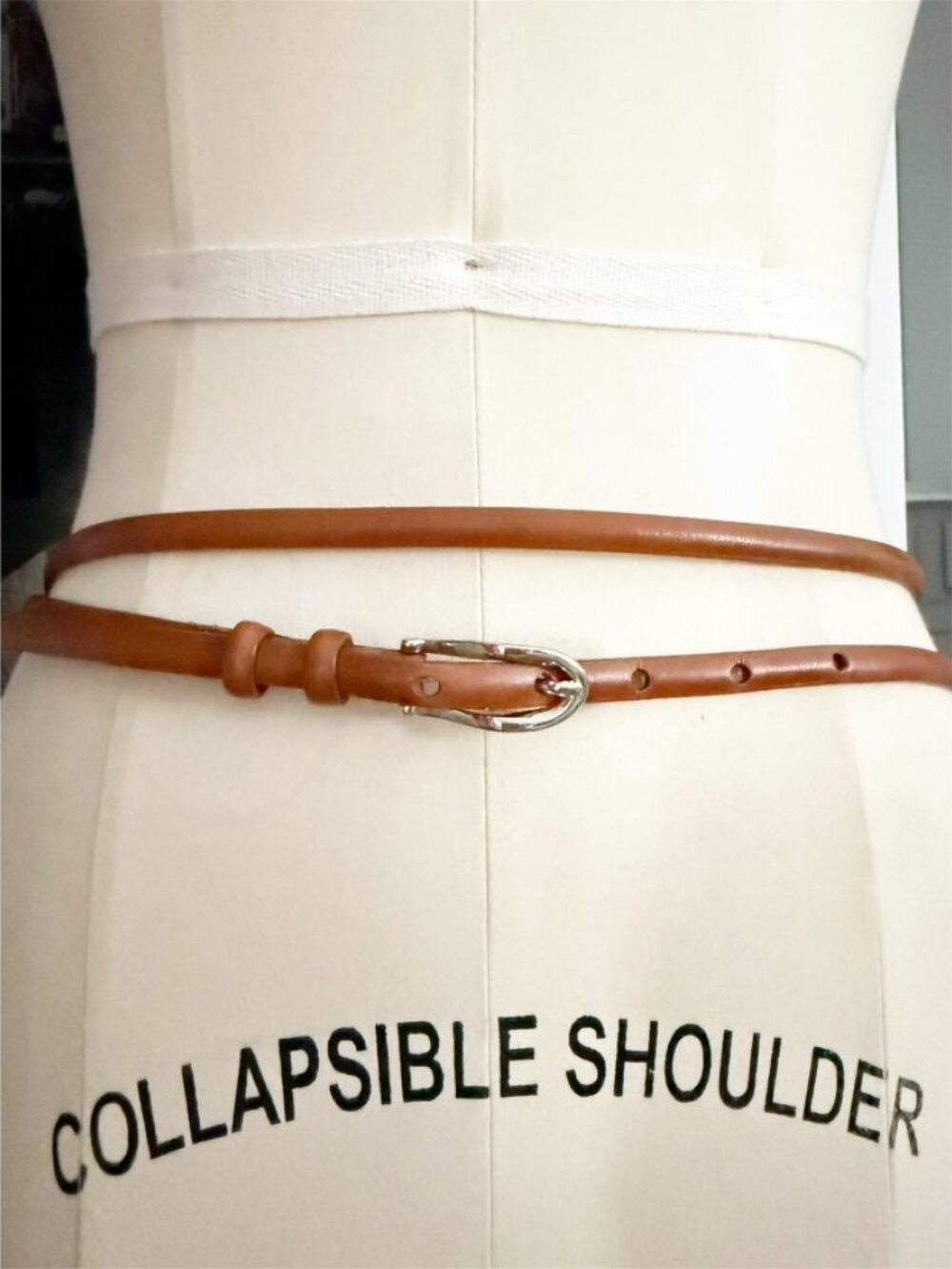W. Kleinberg Double-Wrap Calf Belt w/ Silver Buckle 5/8" in Oil M
